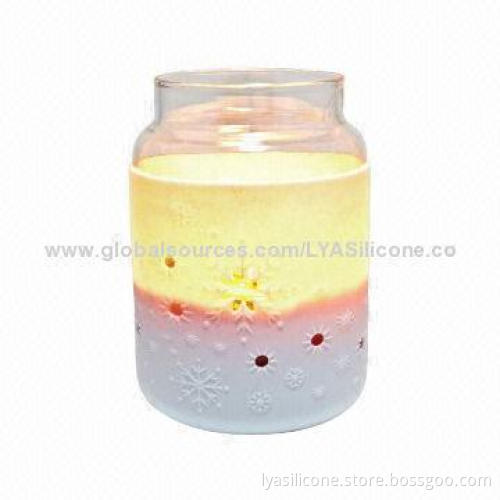 Candle Jar/Silicone Wrap, Flexible and Heat-resistant, FDA and LFGB Marks